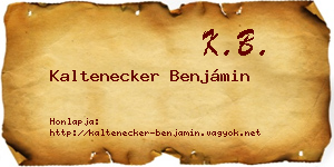Kaltenecker Benjámin névjegykártya